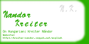 nandor kreiter business card